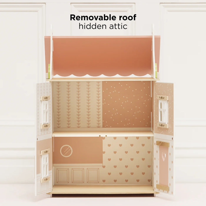 Roseheart Wooden Dolls House Furniture & Family