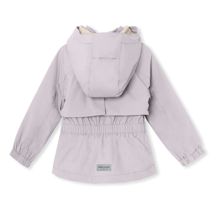 MATALGEA FLEECE LINED SPRING JACKET-Purple raindrops