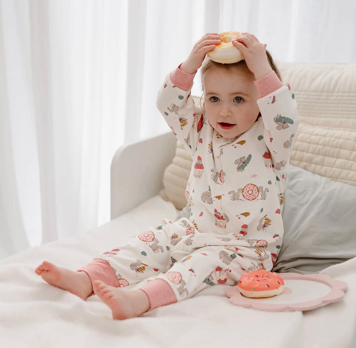 Very Squirrelly Organic Cotton Long Sleeve Footed Sleep Bag 1.0 TOG