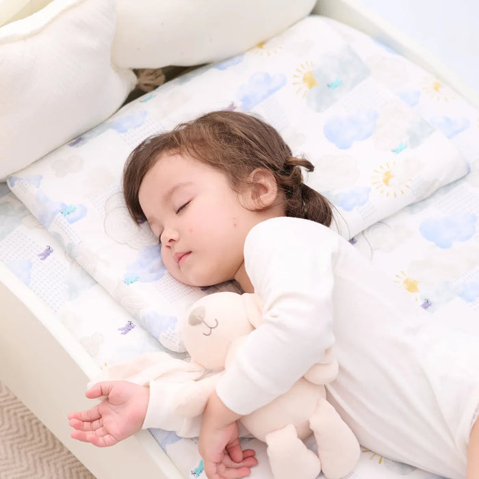 Fluffy Puffs Bamboo Jersey Nook Toddler Pillowcase