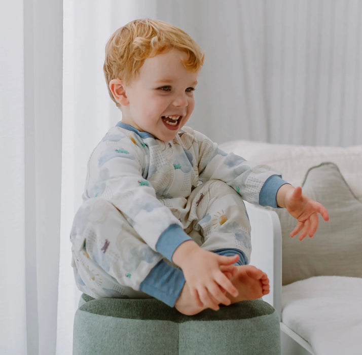 Fluffy Puffs Organic Cotton Long Sleeve Footed Sleep Bag 1.0 TOG