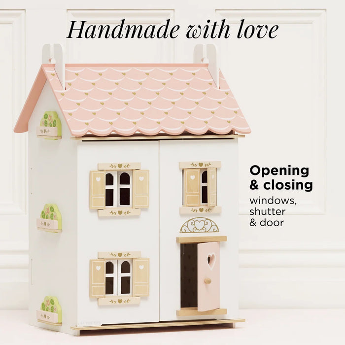 Roseheart Wooden Dolls House Furniture & Family