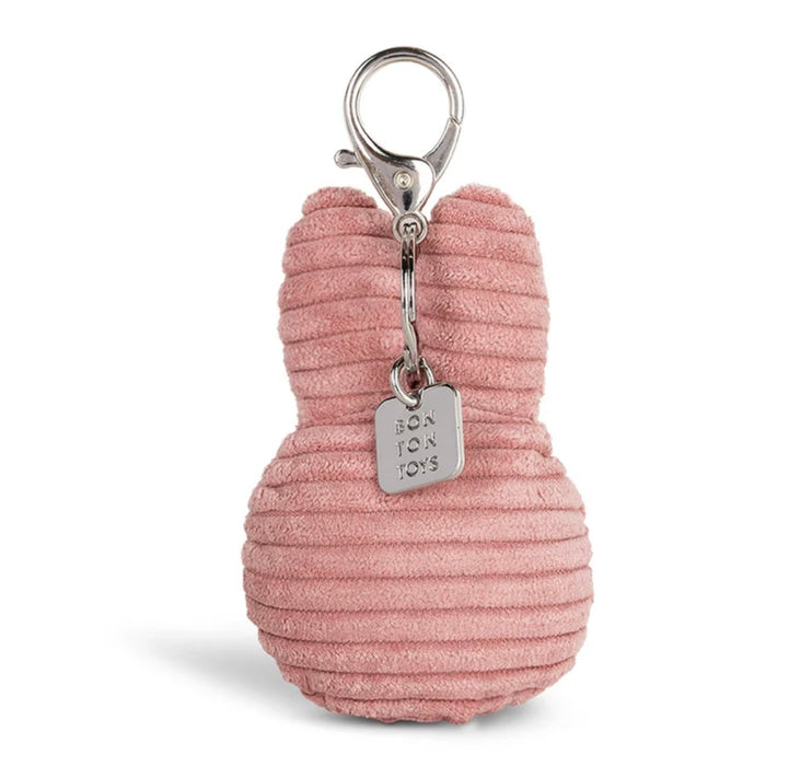 Keychain MIFFY Flat ECO Corduroy Olive Pink 4"