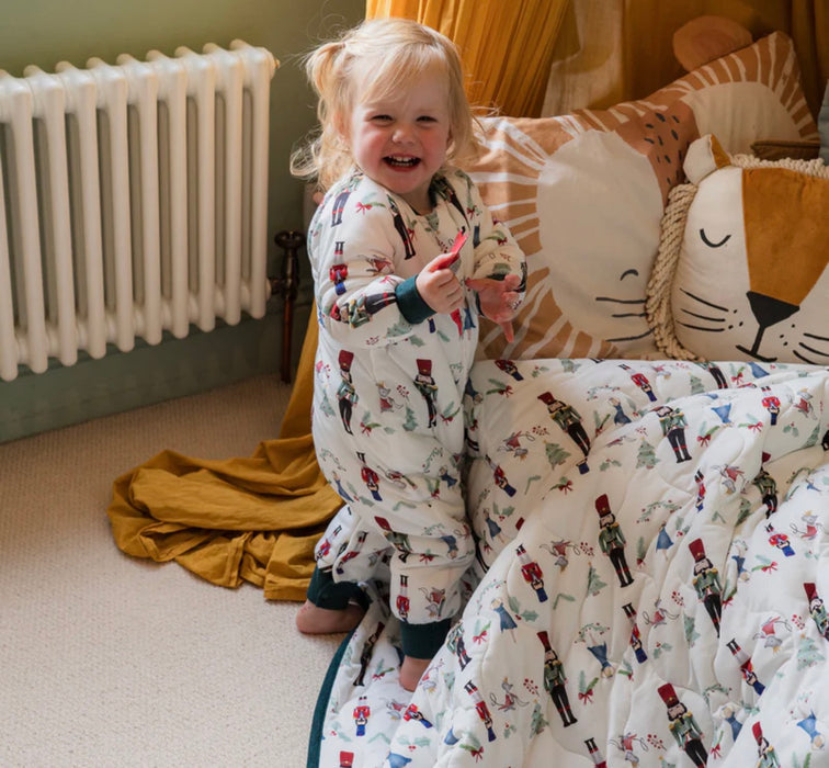 Bamboo Jersey Medium Cozy Quilted Blanket Nutcracker