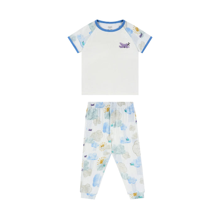 Bamboo Jersey Short Sleeve Play Set Fluffy Puffs