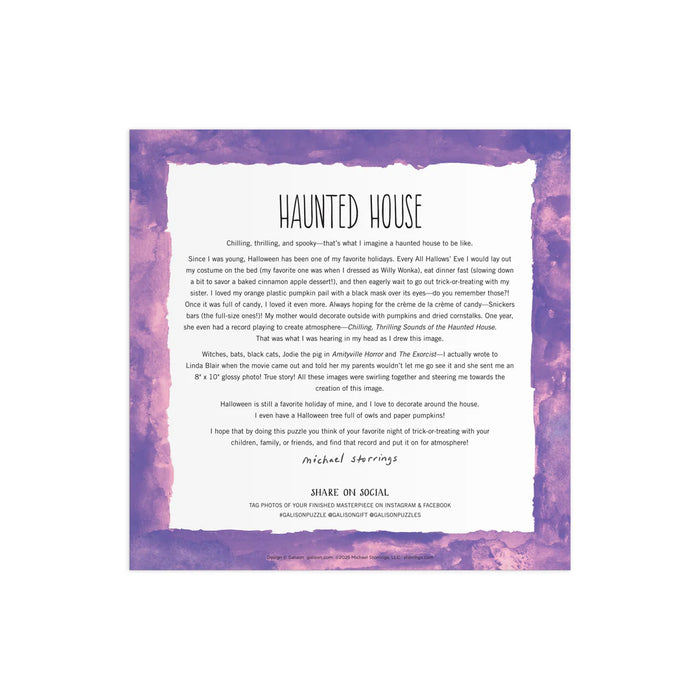 Haunted House 500 Piece Glow in the Dark Puzzle