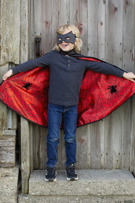 Great Pretenders Reversible Spider Bat Cape and Mask 4-6Y