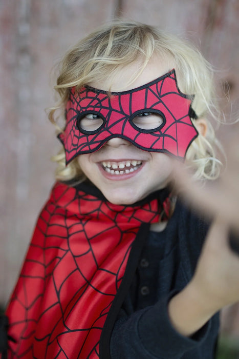 Great Pretenders Reversible Spider Bat Cape and Mask 4-6Y