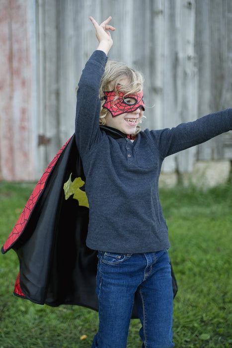 Great Pretenders Reversible Spider Bat Cape and Mask 4-6Y