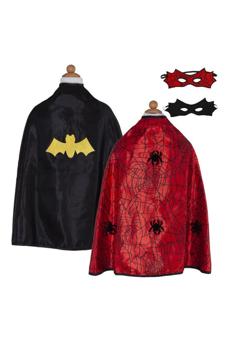 Great Pretenders Reversible Spider Bat Cape and Mask 4-6Y