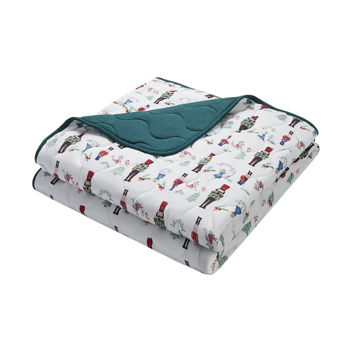 Bamboo Jersey Medium Cozy Quilted Blanket Nutcracker