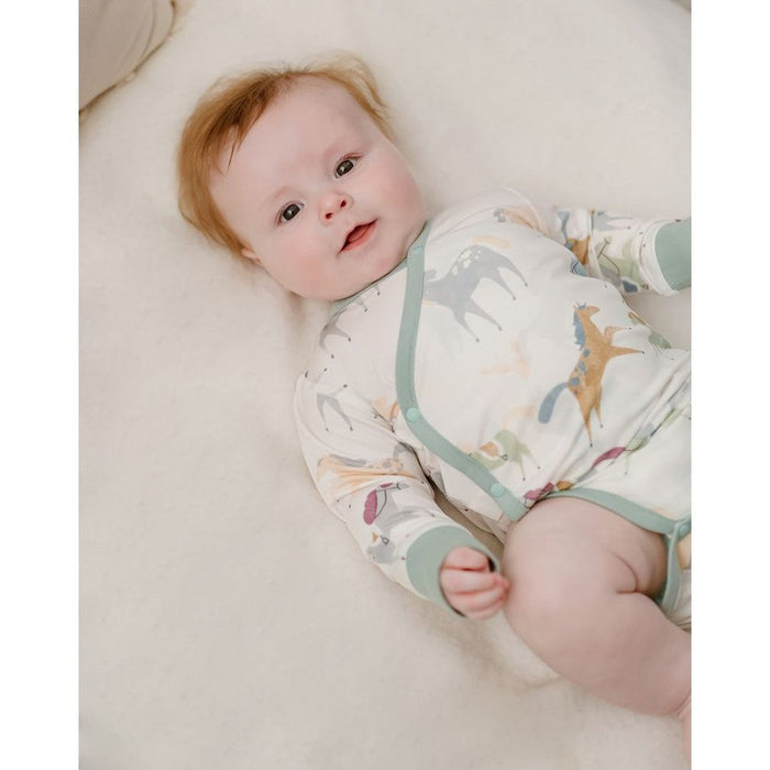 Long Sleeve Kimono Onesie Pony Express 6-12M