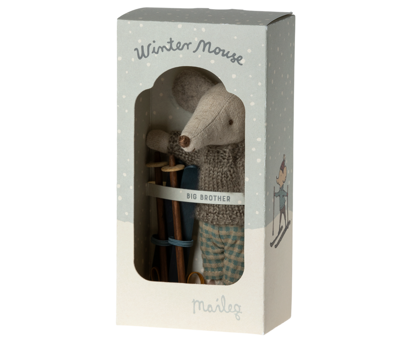 Winter Mouse with Ski Set Big Brother