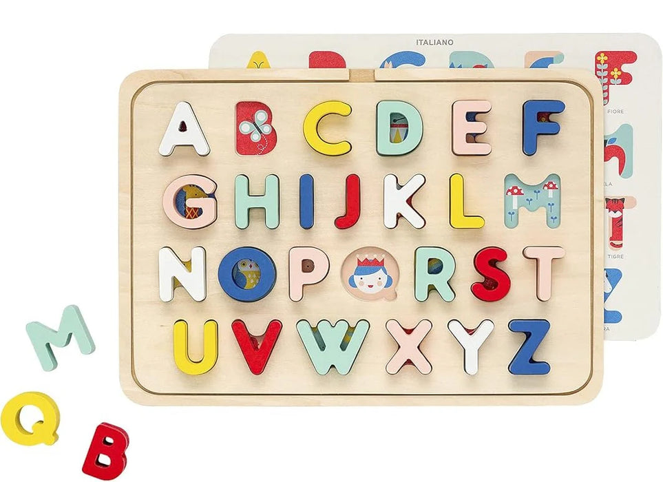 Multi-Language Alphabet Wooden Tray Puzzle