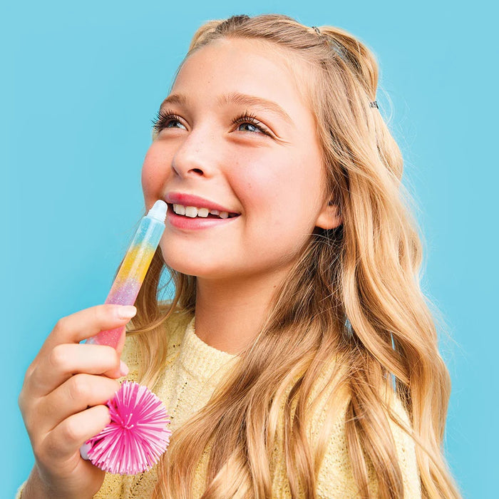 Rainbow Shine Lip Gloss and Key Chain Set