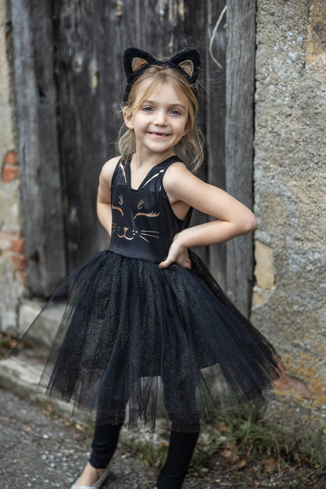 Black Cat Dress & Headpiece 5-6Y