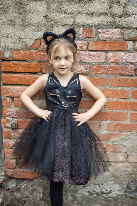 Black Cat Dress & Headpiece 5-6Y