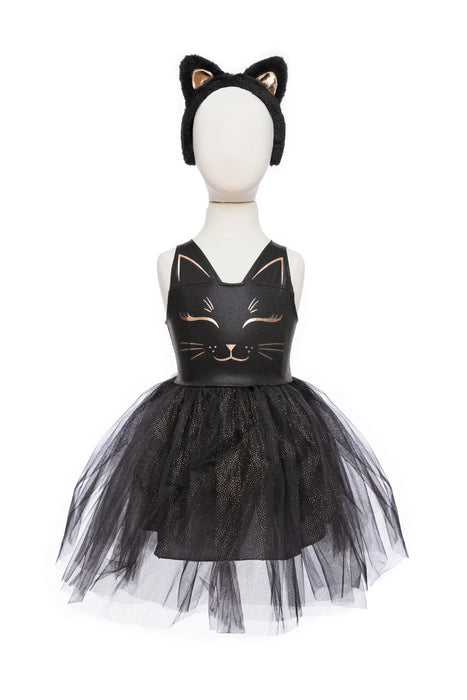 Black Cat Dress & Headpiece 5-6Y