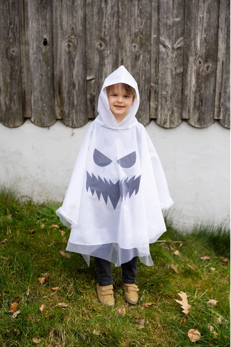 Spooky Ghost Poncho 3-4Y