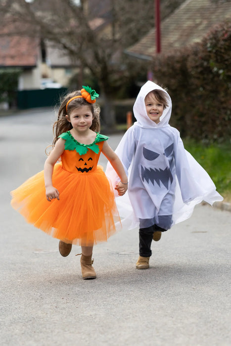 Spooky Ghost Poncho 3-4Y