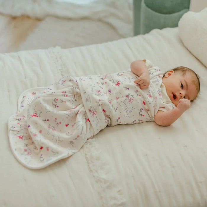 Doggie Meadow Organic Cotton Swaddle Sleep Bag 1.0 TOG 0-6M