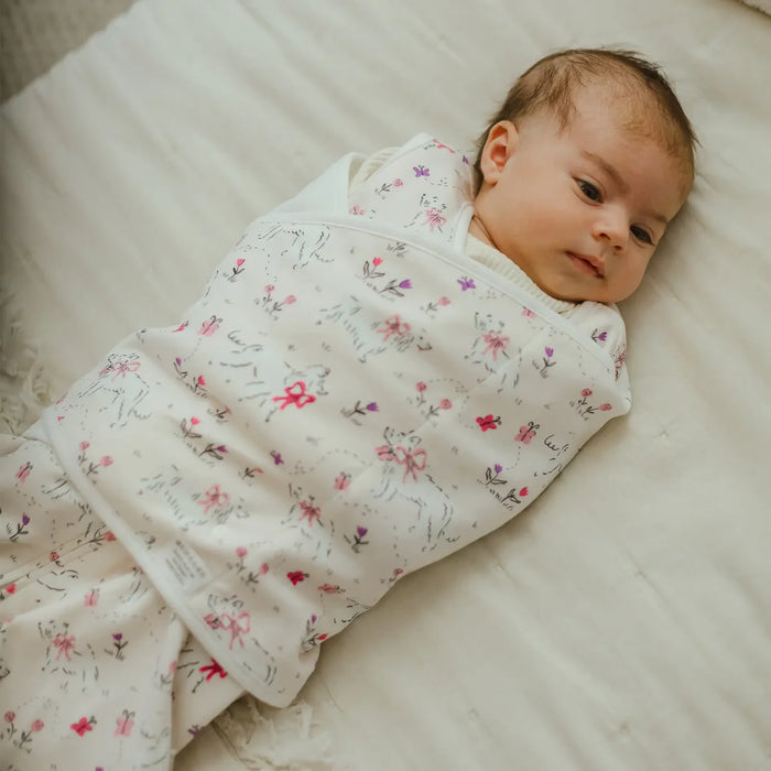 Doggie Meadow Organic Cotton Swaddle Sleep Bag 1.0 TOG 0-6M