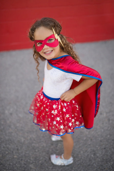 Superhero Star Dress Cape 5-6Y