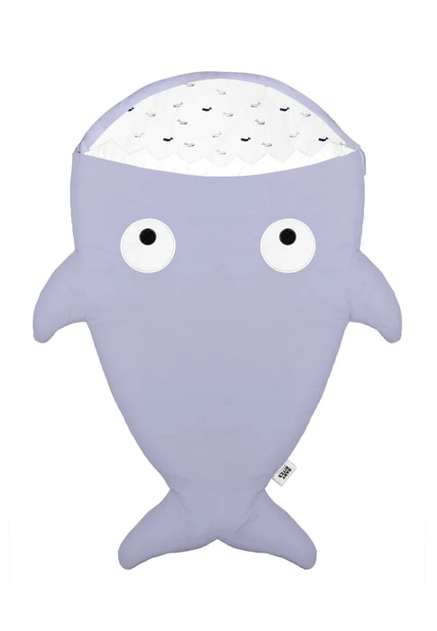 Shark Footmuff for babies - Light blue & Whales ( Winter )