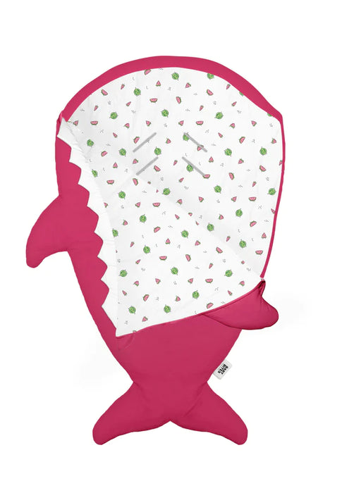 Shark Footmuff for babies - Raspberry & Watermelons ( Mid season )