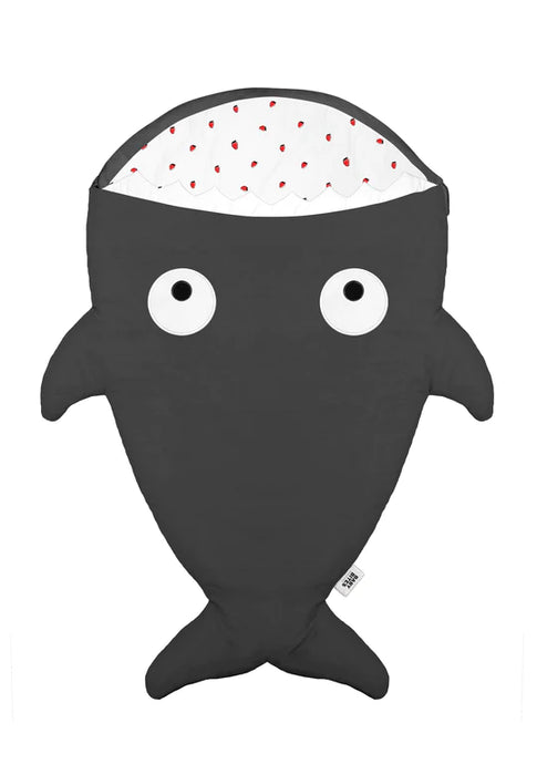 Shark Footmuff for babies - Grey & Strawberries ( Mid Season)