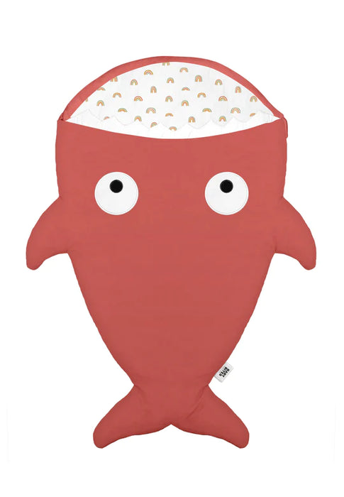 Shark Footmuff for babies - Terracota & Rainbows ( Mid Season )