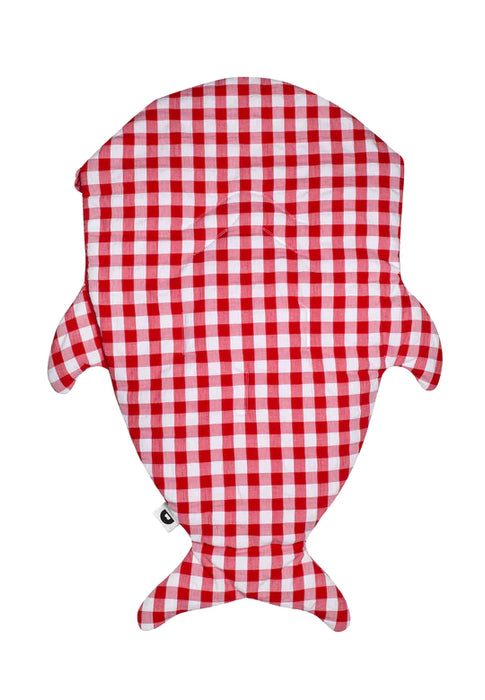 Shark Footmuff for babies - Red vichy & Strawberries ( Winter )