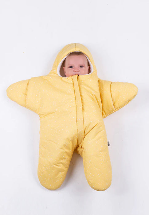 Star Overall for babies - Constellation pattern - Yellow ( Mid Season )