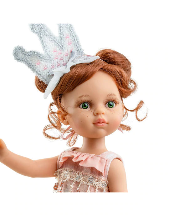 Doll Las Amigas-Cristi With Pink Romper And Fabric Crown