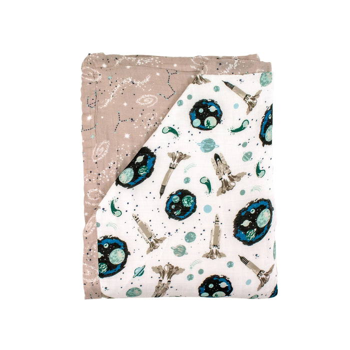Space & Galaxy Oh-So-Soft Luxury Muslin Snuggle Blanket