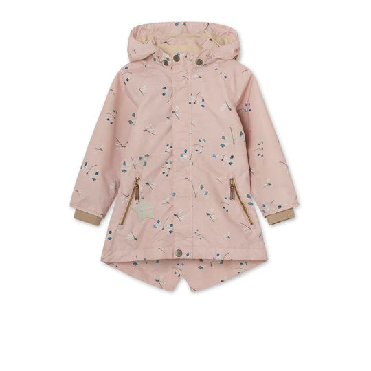 VIKAYA FLEECE LINED PRINTED SPRING JACKET. GRS-PRINT Rose Dragonfly
