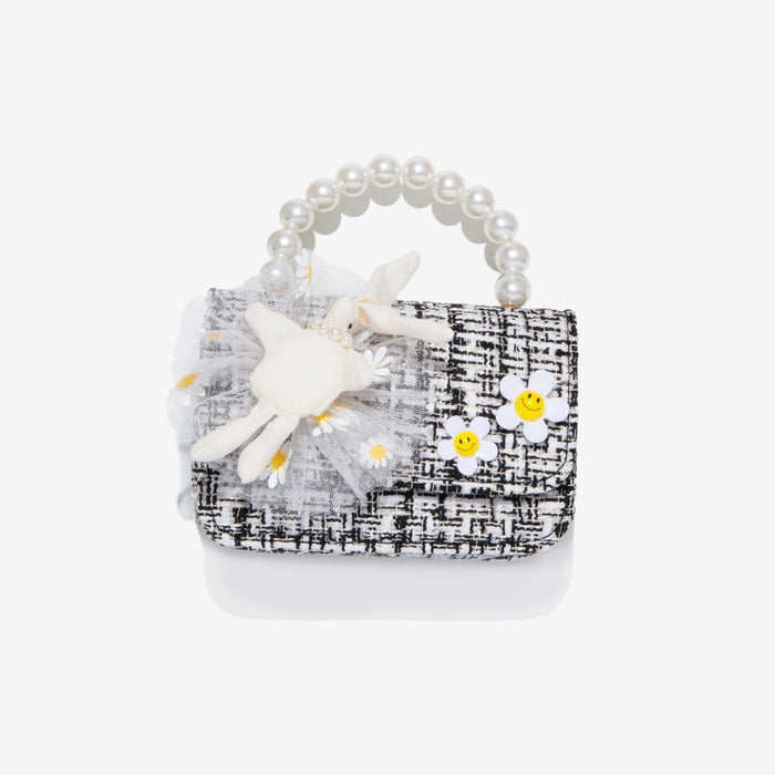 Rabbit Tweed Pearl tote Black