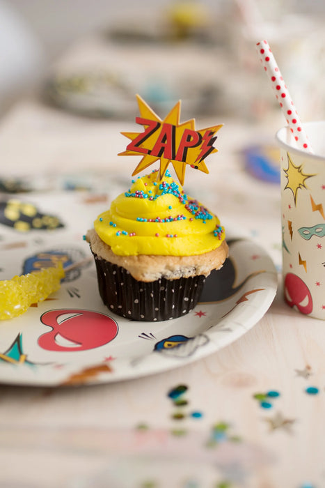 PLATES - PARTY - SUPERHERO SMALL 7" (8 PCS)