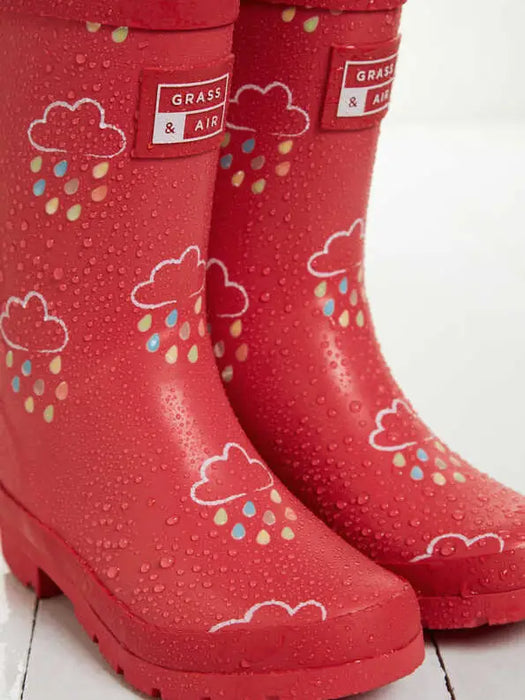 Older Kids Dark Coral Colour-Changing Wellies