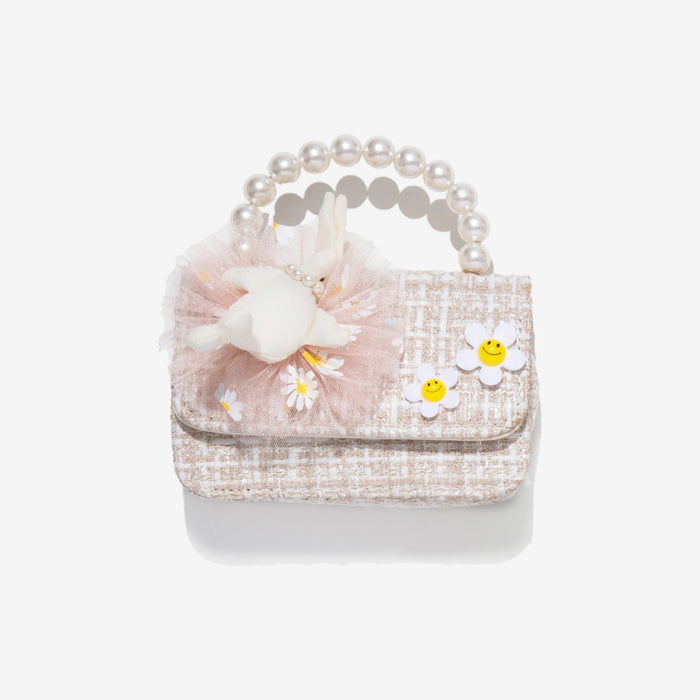 Rabbit Tweed Pearl tote Ivory