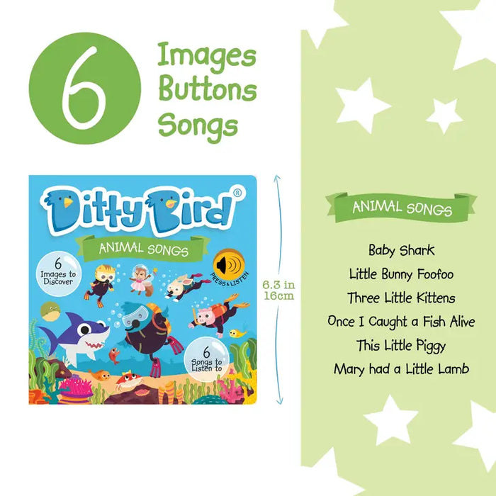 Ditty Bird Book:Animal songs incl.Baby Shark