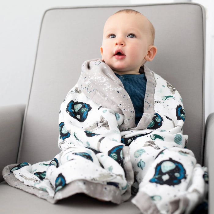 Space & Galaxy Oh-So-Soft Luxury Muslin Snuggle Blanket