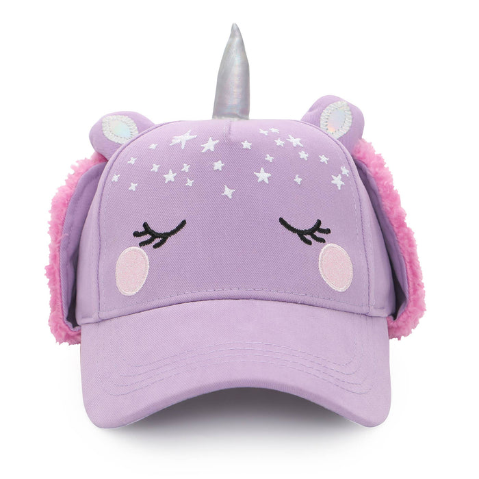 3D Caps with Earflaps - Unicorn