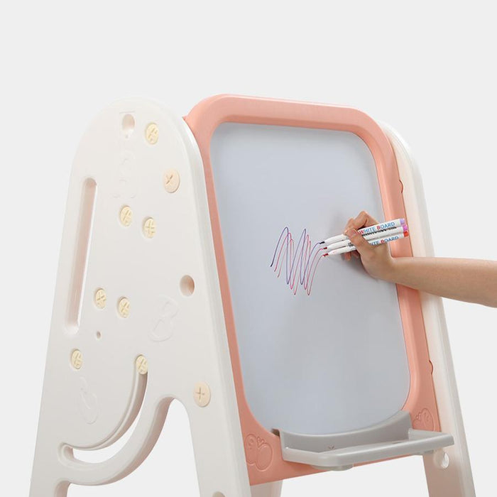 Multifuctional Easel/Bookshelf With Stool (Pink)