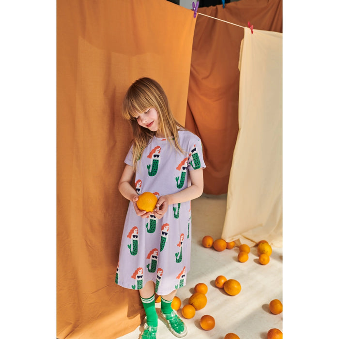 Mermaids On Purple El Dress 140/146