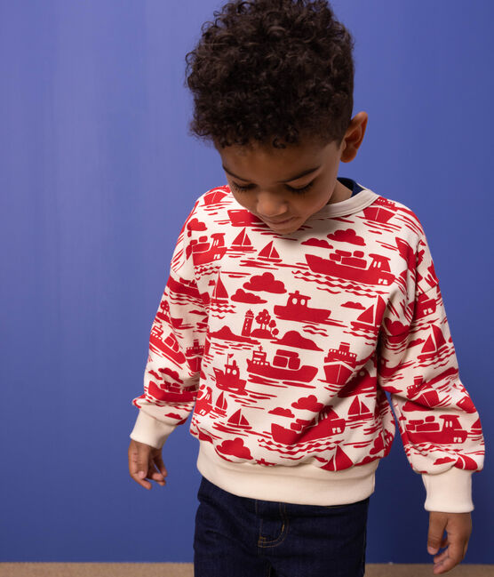 BOYS' PATTERNED FLEECE SWEATSHIRT