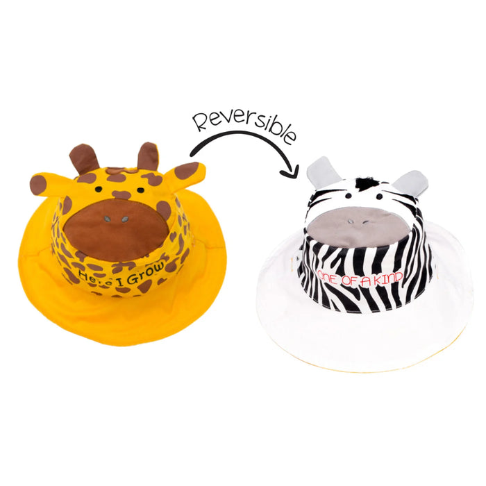 Kids UPF50+ Sun Hat - Giraffe/Zebra