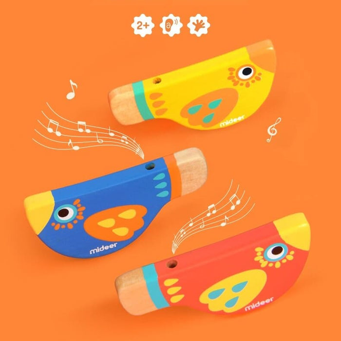 Wooden Bird Whistle Toy – Ages 1+Red