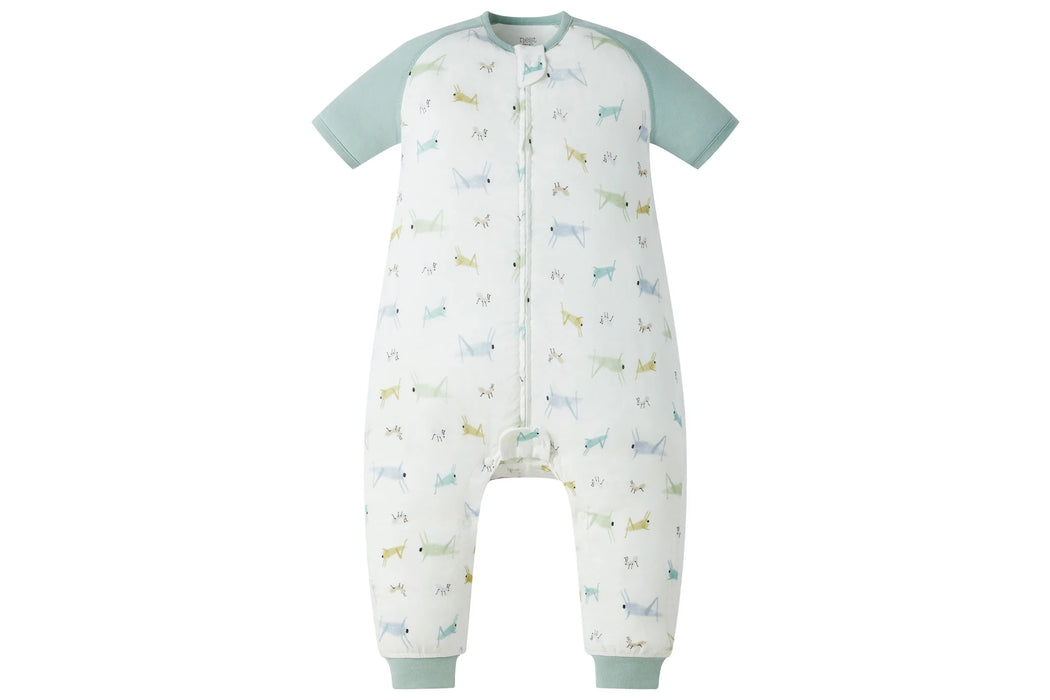 Raglan Bamboo Pima Short Sleeve Footed Sleep Bag 0.6 TOG -The Ant & The Grasshopper
