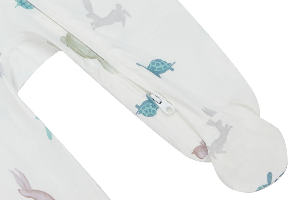Bamboo Zip Footed Sleeper - The Tortoise & The Hare